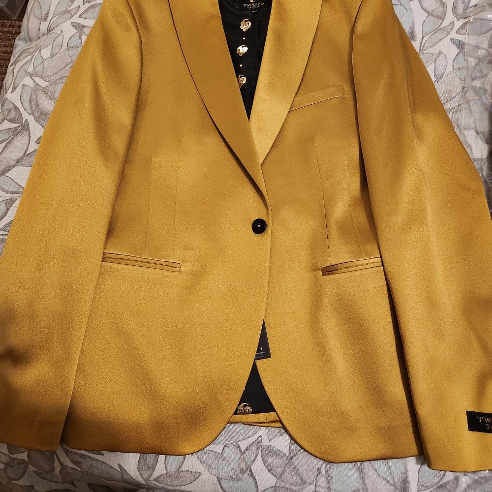Matallic gold Twisted Tailor blazer/jacket